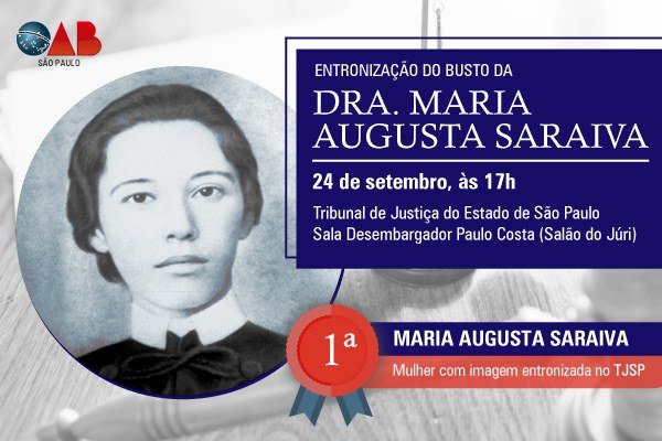 Primeiro busto de mulher no Tribunal de Justiça de São Paulo por iniciativa da OAB SP — OAB SP